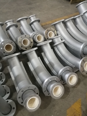 Tubo/cotovelo de revestimento cerâmico de aço inoxidável de aço carbono personalizado para várias indústrias