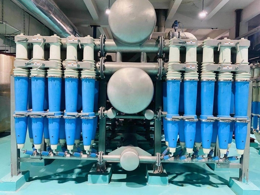 Limpador centrífugo de baixa consistência para máquinas de fabricação de papel feito de celulose virgem